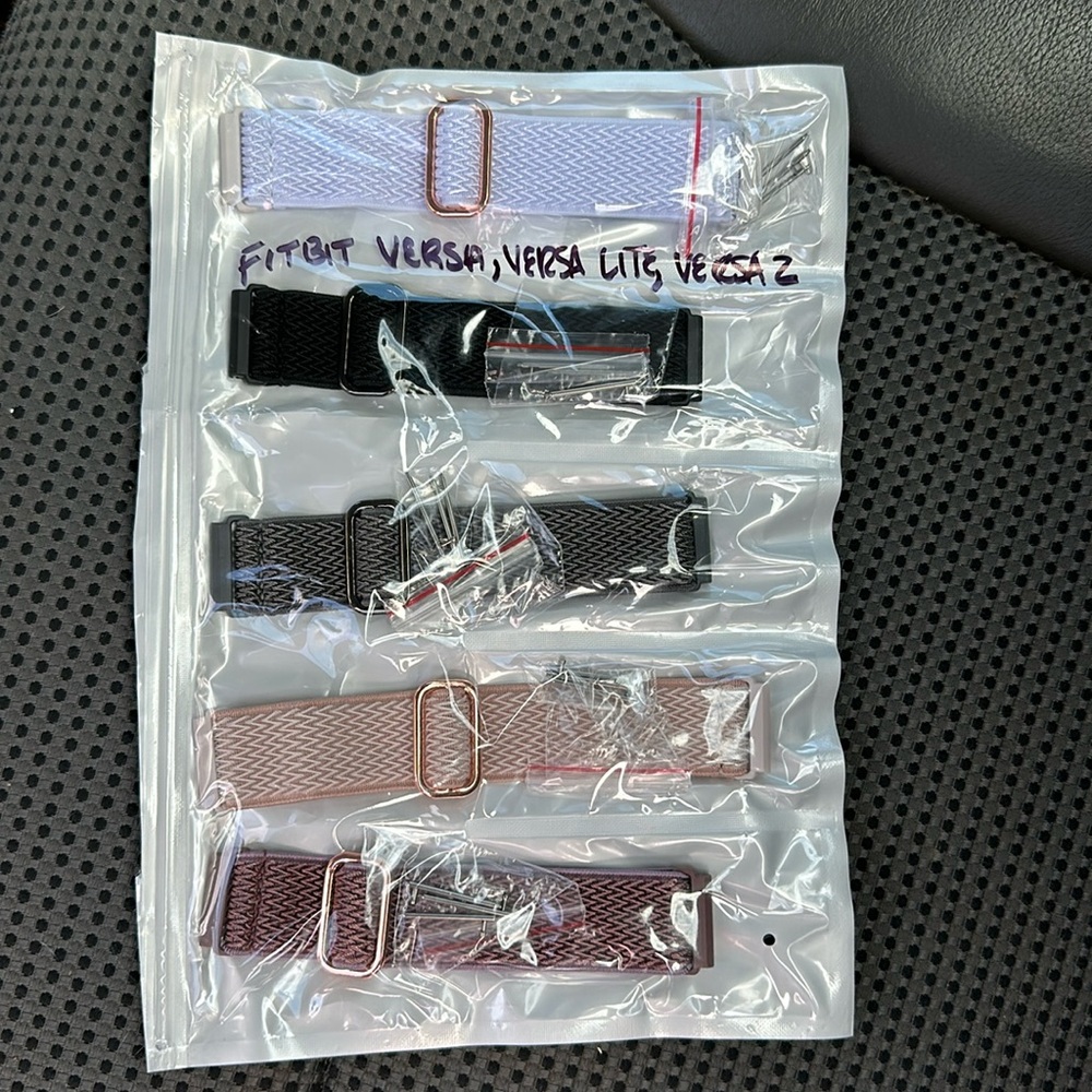 5 Pack Stretchy Nylon Adjustable Straps Sport Replacement Wristbands for Fitbit